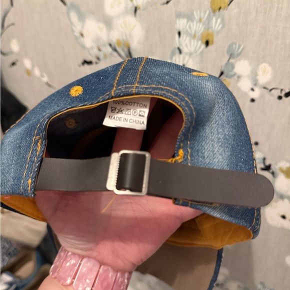 Denim NY Cap with Rhinestones - Picture 3 of 5